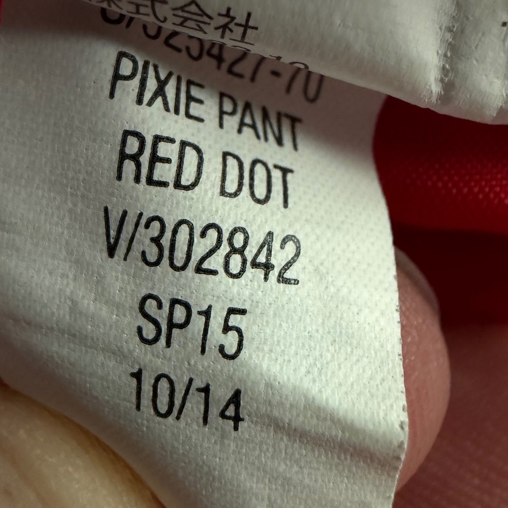 Old Navy Pixie Pants Womens 10 Regular Red Polka Dot Ankle Length Slim Trousers - Picture 4 of 14